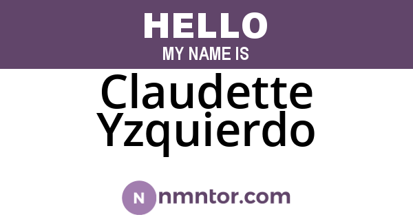 Claudette Yzquierdo