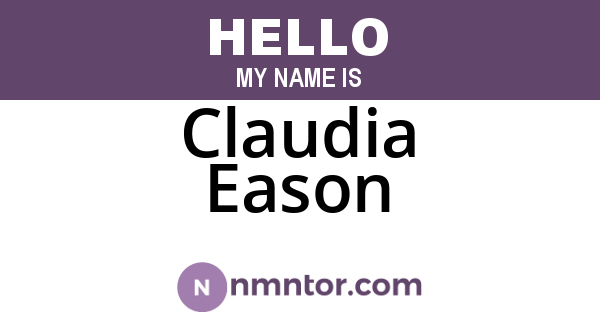 Claudia Eason