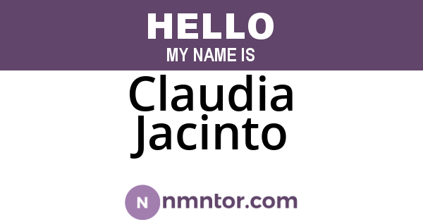 Claudia Jacinto