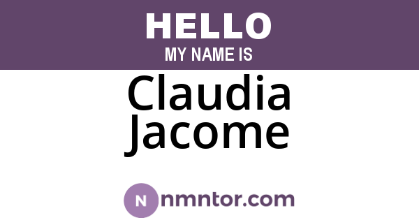 Claudia Jacome