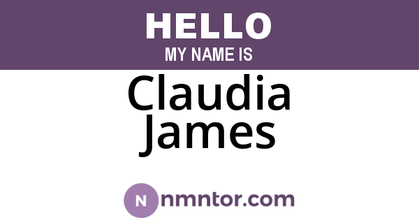 Claudia James