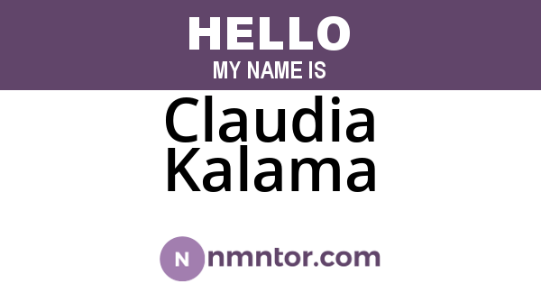 Claudia Kalama