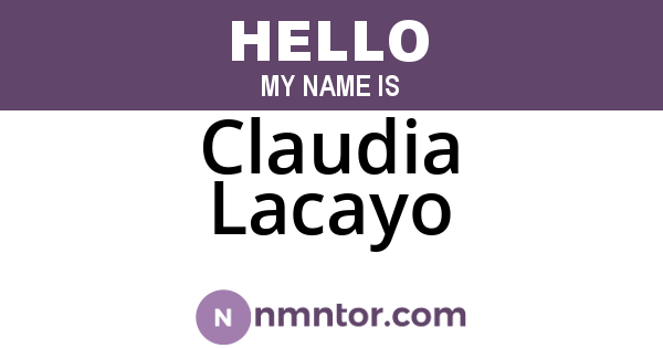 Claudia Lacayo