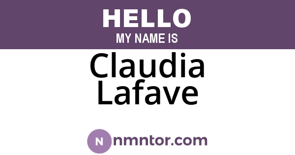 Claudia Lafave