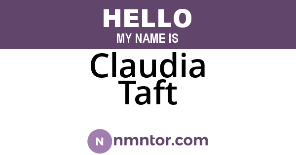 Claudia Taft