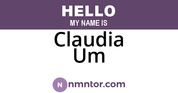 Claudia Um
