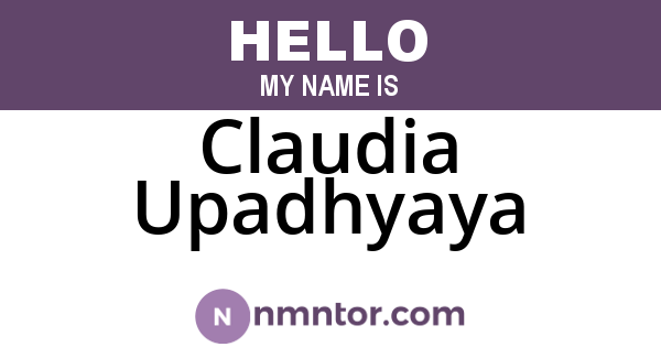 Claudia Upadhyaya