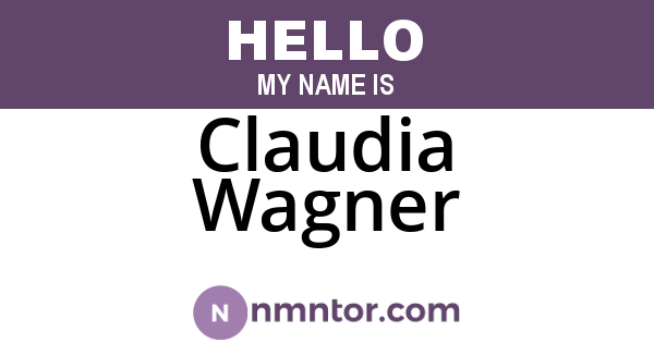 Claudia Wagner