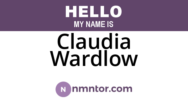 Claudia Wardlow