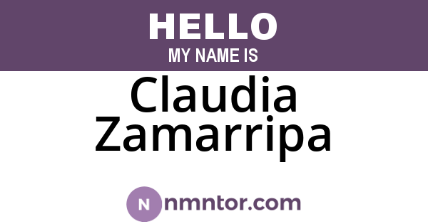 Claudia Zamarripa