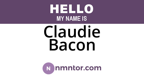 Claudie Bacon