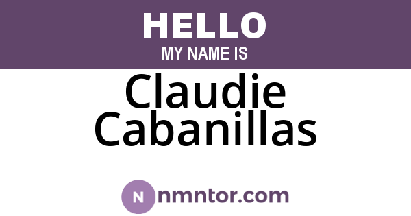 Claudie Cabanillas