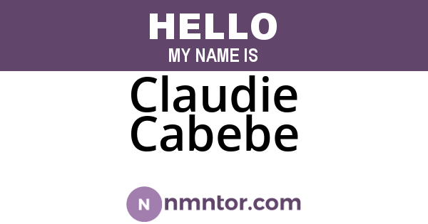 Claudie Cabebe