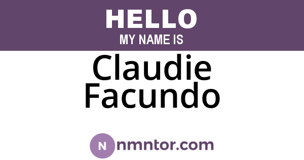 Claudie Facundo