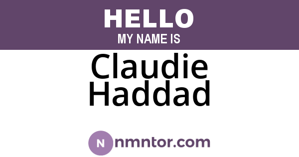 Claudie Haddad
