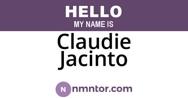 Claudie Jacinto