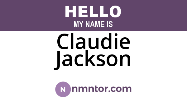 Claudie Jackson