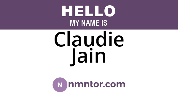 Claudie Jain
