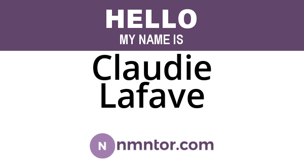 Claudie Lafave