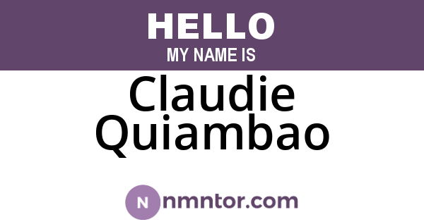 Claudie Quiambao