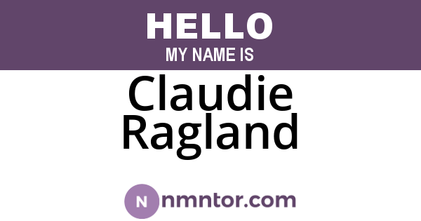 Claudie Ragland