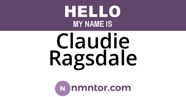 Claudie Ragsdale