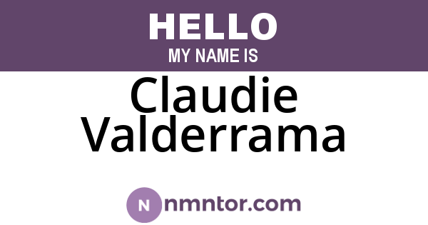 Claudie Valderrama