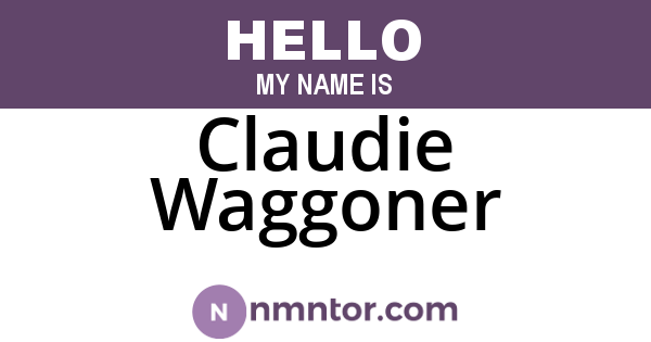 Claudie Waggoner