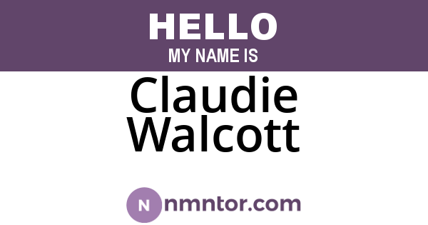 Claudie Walcott