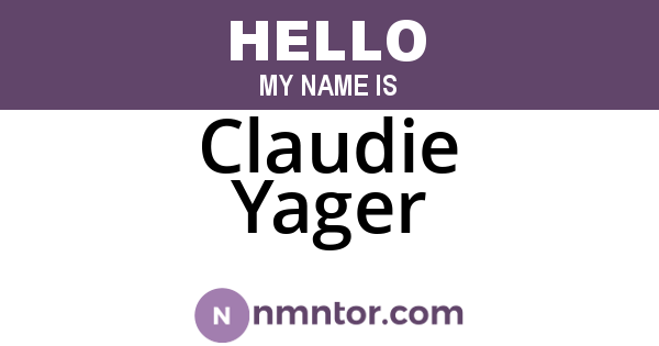 Claudie Yager