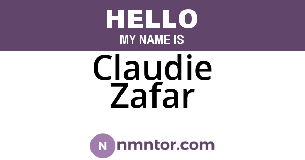 Claudie Zafar