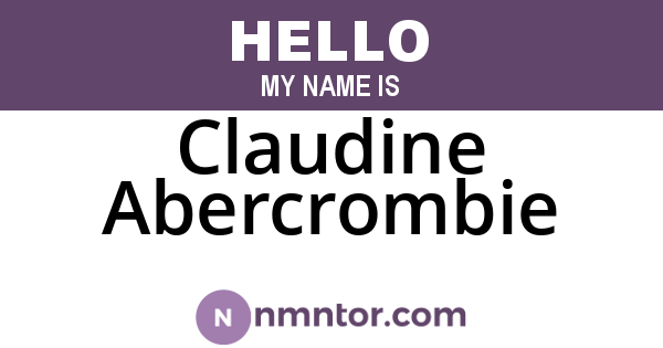 Claudine Abercrombie