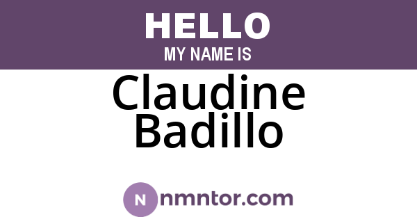 Claudine Badillo