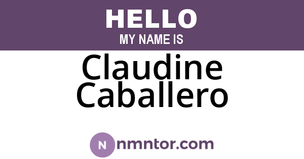 Claudine Caballero