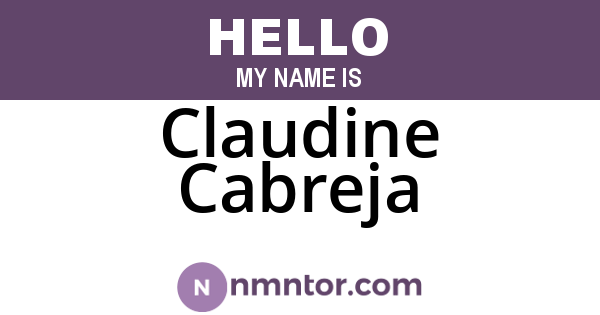 Claudine Cabreja