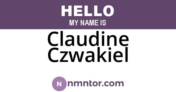 Claudine Czwakiel