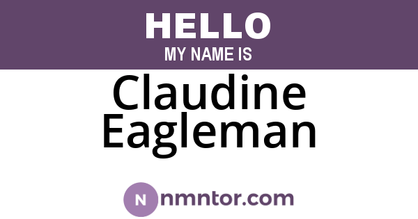 Claudine Eagleman