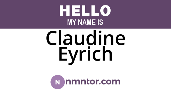 Claudine Eyrich