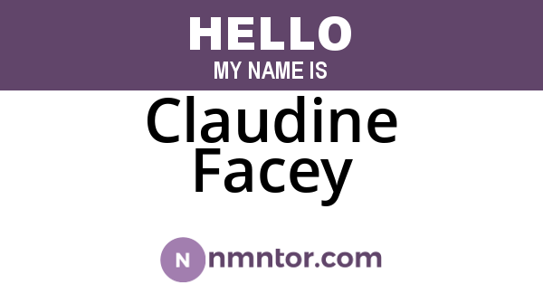 Claudine Facey