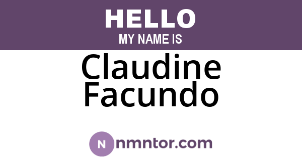 Claudine Facundo