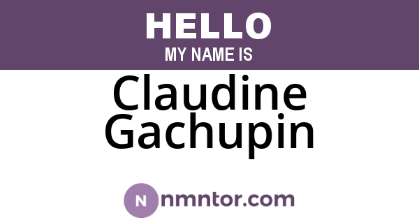 Claudine Gachupin