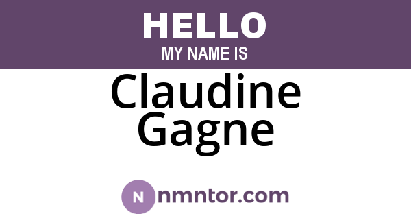 Claudine Gagne