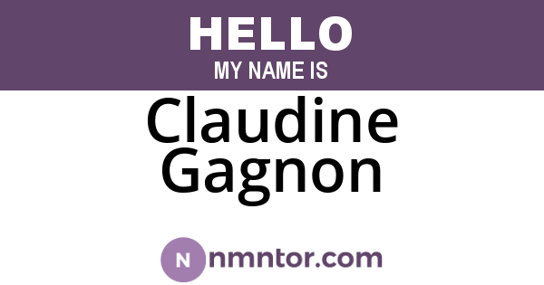 Claudine Gagnon