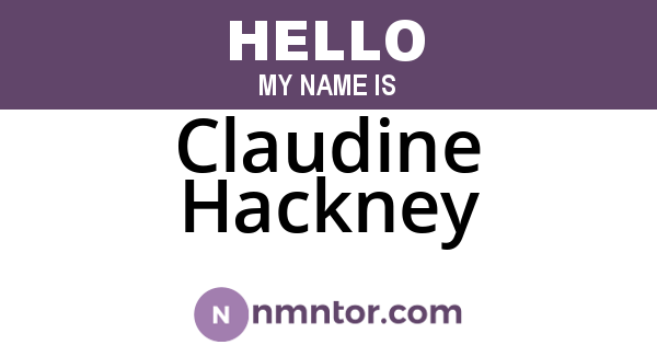 Claudine Hackney