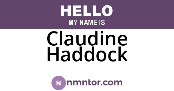 Claudine Haddock
