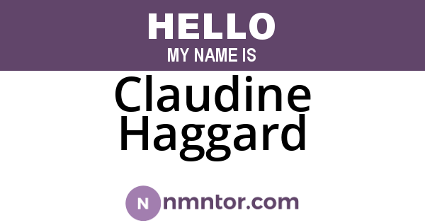 Claudine Haggard
