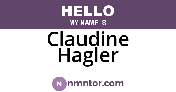 Claudine Hagler