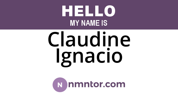 Claudine Ignacio