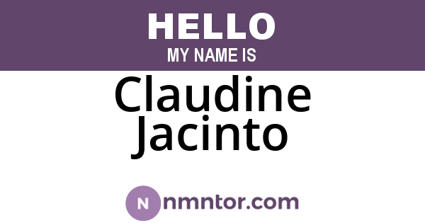 Claudine Jacinto