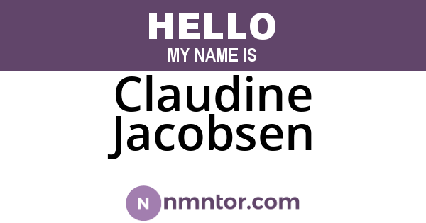 Claudine Jacobsen
